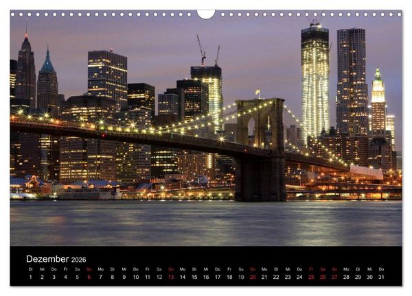 Produktbild: New York City (Wandkalender 2026 DIN A3 quer), CALVENDO Monatskalender
