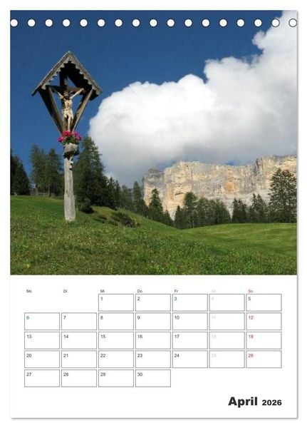Produktbild: Alta Badia &ndash; Traumlandschaft f&uuml;r Bergsteiger und Wanderer (Tischkalender 2026 DIN A5 hoch), CALVENDO Monatskalender