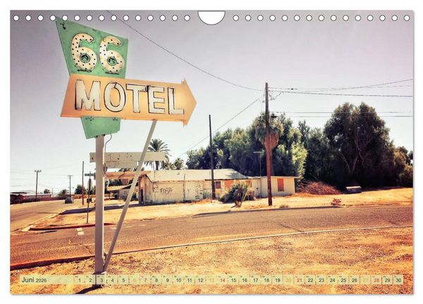 Produktbild: Nostalgie auf 2451 Meilen - Route 66 (Wandkalender 2026 DIN A4 quer), CALVENDO Monatskalender