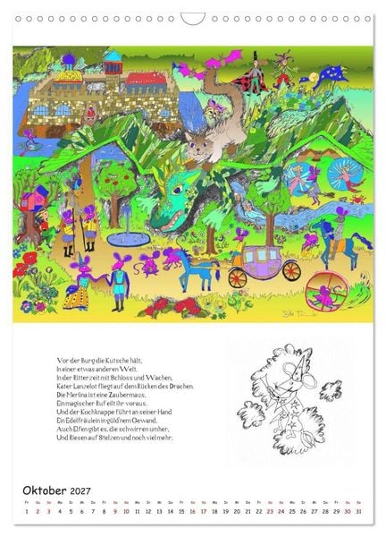 Produktbild: Ein phantastischer Katzenkalender: Magisches Katzenland (Wandkalender 2027 DIN A3 hoch), CALVENDO Monatskalender