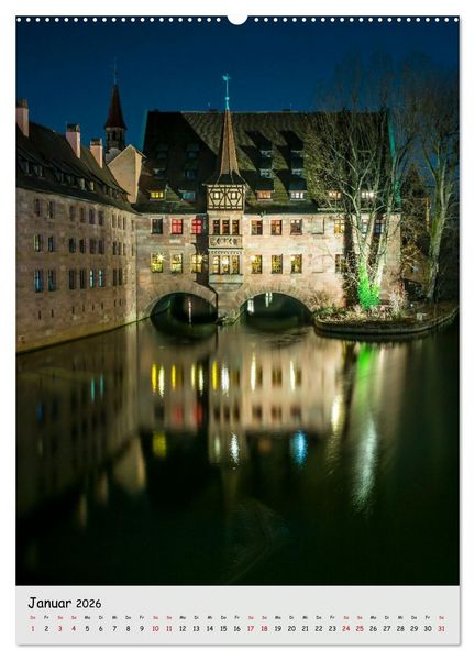 Produktbild: N&uuml;rnberg - Die faszinierende historische Altstadt (hochwertiger Premium Wandkalender 2026 DIN A2 hoch), Kunstdruck in Hochglanz