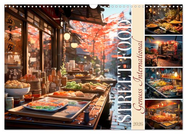 Produktbild: STREET FOOD Genuss International (Wandkalender 2026 DIN A3 quer), CALVENDO Monatskalender