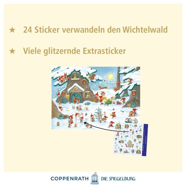 Produktbild: Sticker-Adventskalender &ndash; Im Wichtel-Wimmelwald