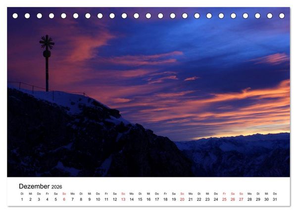 Produktbild: Berge und Seen rund um die Zugspitze (Tischkalender 2026 DIN A5 quer), CALVENDO Monatskalender
