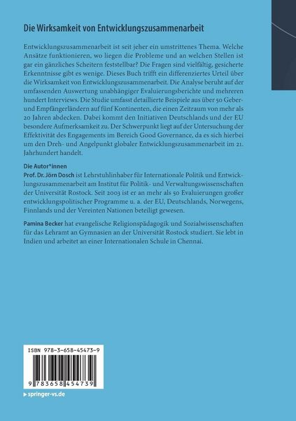 Produktbild: Die Wirksamkeit von Entwicklungszusammenarbeit