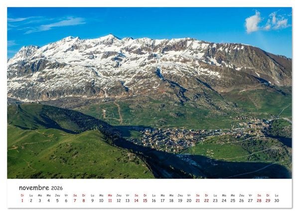 Produktbild: Les hauts de Belledonne les Alpes vues du ciel (Calendrier mural 2026 DIN A2 vertical), CALVENDO calendrier mensuel