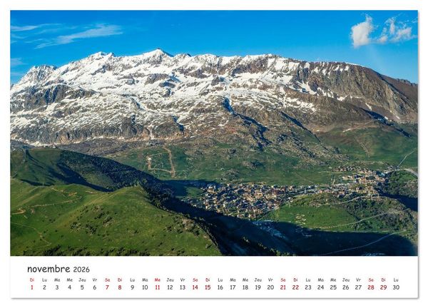 Produktbild: Les hauts de Belledonne les Alpes vues du ciel (Calendrier mural 2026 DIN A4 vertical), CALVENDO calendrier mensuel