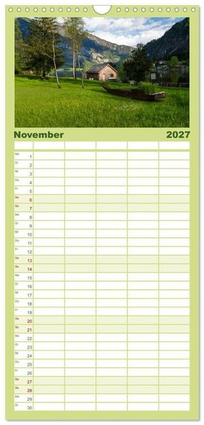 Produktbild: Familienplaner 2027 - Traumziel Hallstatt in &Ouml;sterreich mit 5 Spalten (Wandkalender, 21 x 45 cm) CALVENDO