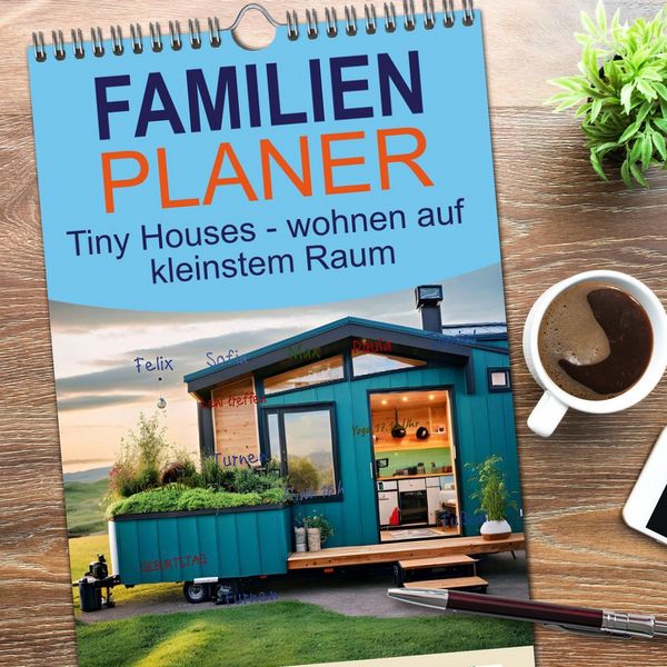 Produktbild: Familienplaner 2026 - Tiny Houses - wohnen auf kleinstem Raum mit 5 Spalten (Wandkalender, 21 x 45 cm) CALVENDO