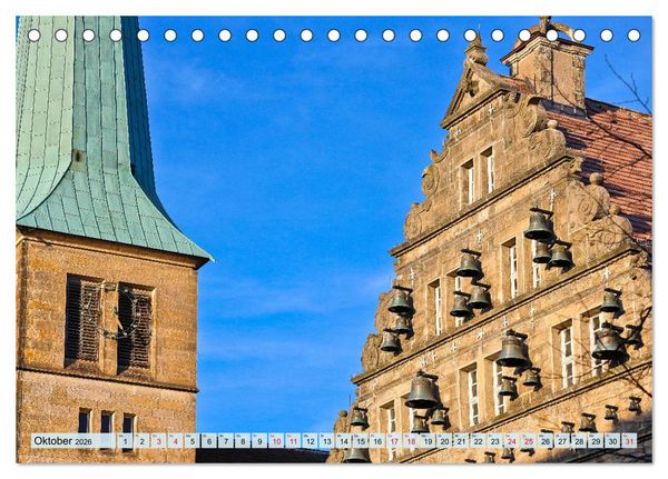 Produktbild: Hameln - Fachwerk und Weserrenaissance (Tischkalender 2026 DIN A5 quer), CALVENDO Monatskalender
