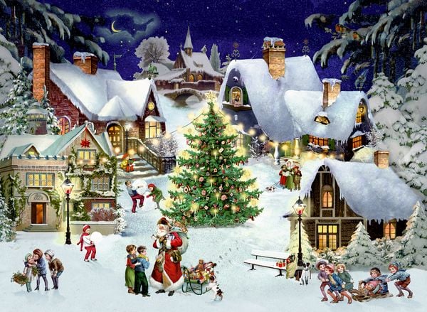 Produktbild: A4-Wand-Adventskalender &ndash; Weihnachten im Dorf