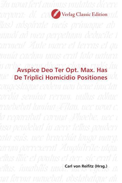 Produktbild: Avspice Deo Ter Opt. Max. Has De Triplici Homicidio Positiones