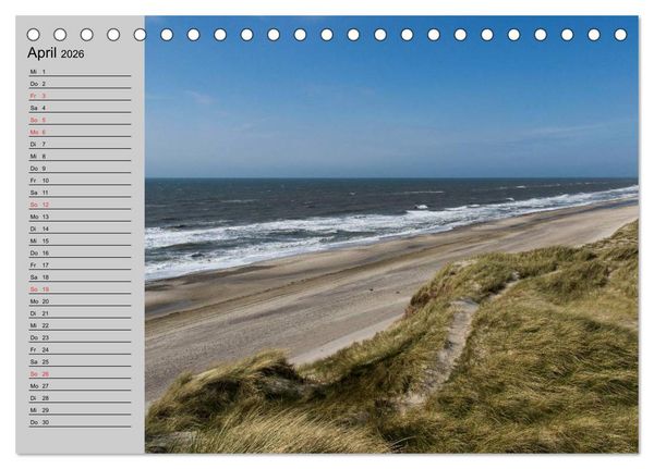 Produktbild: D&auml;nemark - Umgebung von Hvide Sande (Tischkalender 2026 DIN A5 quer), CALVENDO Monatskalender