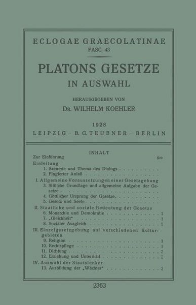 Produktbild: Platons Gesetze