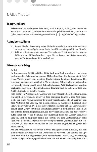 Produktbild: Klett Lekt&uuml;rehilfen Thomas Mann, Bekenntnisse des Hochstaplers Felix Krull