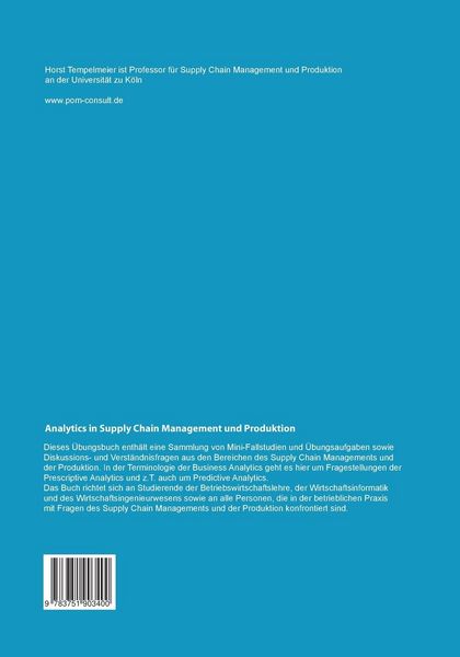 Produktbild: Analytics in Supply Chain Management und Produktion