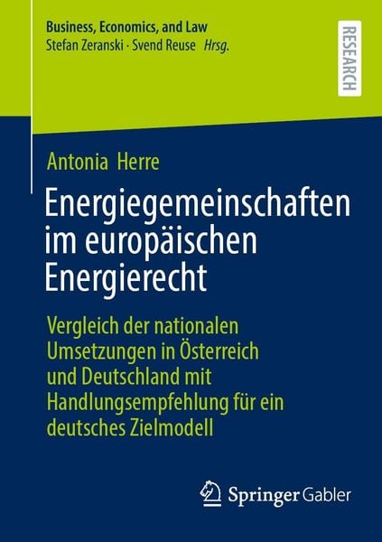 Produktbild: Energiegemeinschaften im europ&auml;ischen Energierecht
