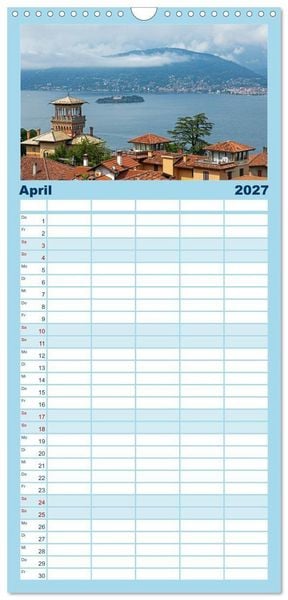 Produktbild: Familienplaner 2027 - Lago Maggiore - Mediterranes Flair umgeben von Bergen mit 5 Spalten (Wandkalender, 21 x 45 cm) CALVENDO