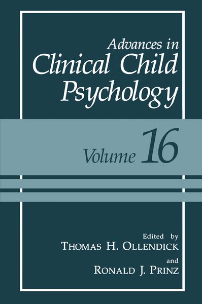 Produktbild: Advances in Clinical Child Psychology