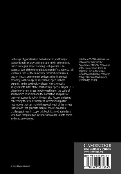 Produktbild: Economic Policy in the Age of Globalisation