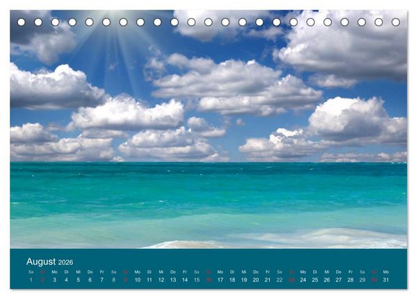 Produktbild: Traumstr&auml;nde (Tischkalender 2026 DIN A5 quer), CALVENDO Monatskalender