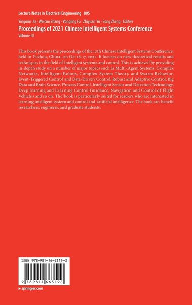 Produktbild: Proceedings of 2021 Chinese Intelligent Systems Conference