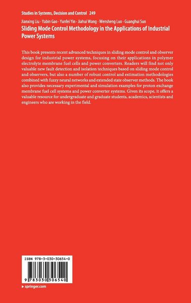 Produktbild: Sliding Mode Control Methodology in the Applications of Industrial Power Systems