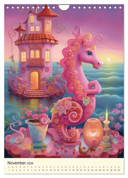 Produktbild: Rosa Traumland. Zauberhafte Wunderwelt (Wandkalender 2026 DIN A4 hoch), CALVENDO Monatskalender