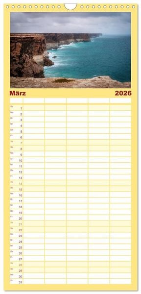 Produktbild: Familienplaner 2026 - Outback Australien mit 5 Spalten (Wandkalender, 21 x 45 cm) CALVENDO