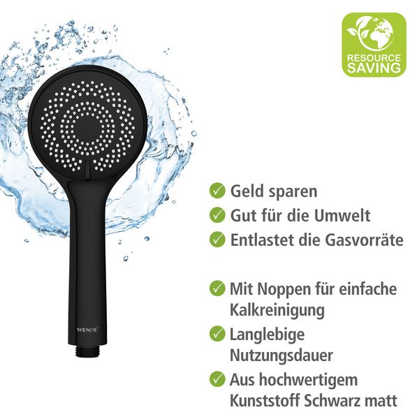 Produktbild: Duschkopf Watersaving &Oslash; 96 cm 3 Funktionen, &Oslash; 9,5 cm