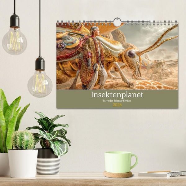 Produktbild: Insektenplanet - Surrealer Science-Fiction (Wandkalender 2026 DIN A4 quer), CALVENDO Monatskalender