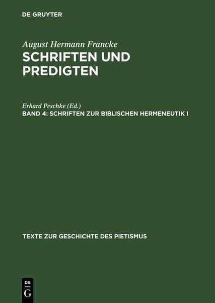 Produktbild: Schriften zur biblischen Hermeneutik I