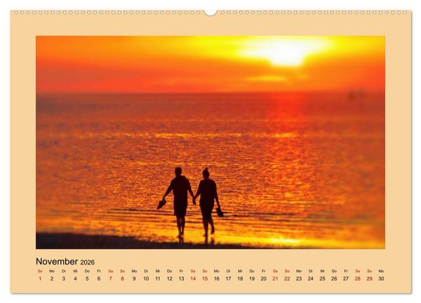 Produktbild: Den Sonnenuntergang gemeinsam genie&szlig;en (Wandkalender 2026 DIN A2 quer), CALVENDO Monatskalender