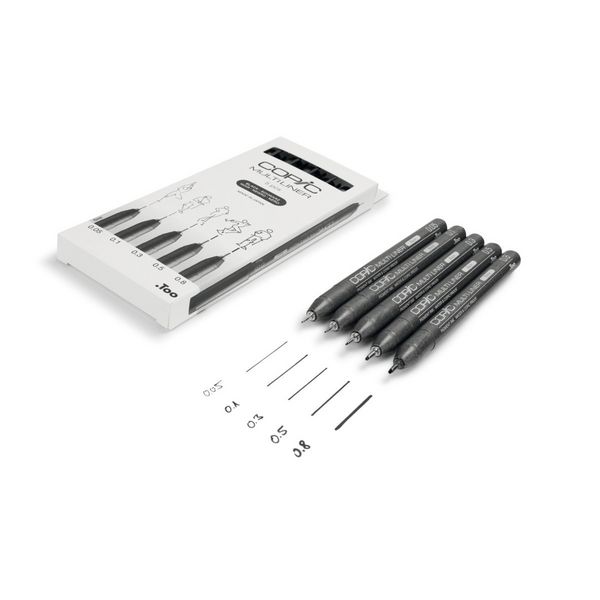 Produktbild: Copic Multiliner-Set schwarz 0.3mm/0.5mm 5 St&uuml;ck