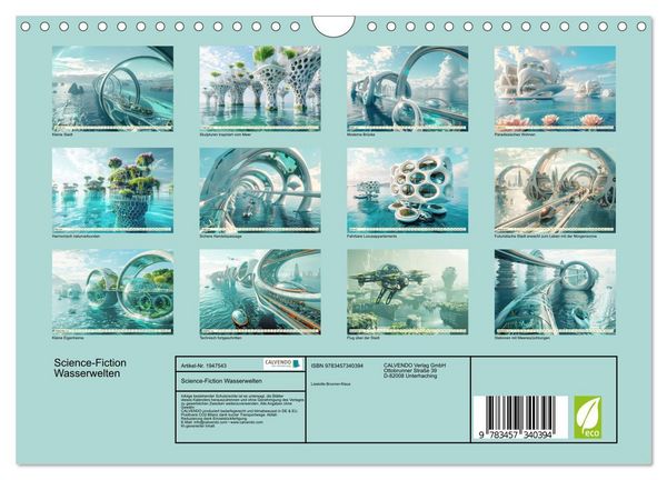 Produktbild: Science-Fiction Wasserwelten (Wandkalender 2026 DIN A4 quer), CALVENDO Monatskalender