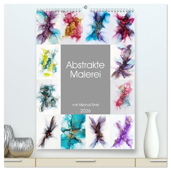 Produktbild: Abstrake Malerei (hochwertiger Premium Wandkalender 2026 DIN A2 hoch), Kunstdruck in Hochglanz
