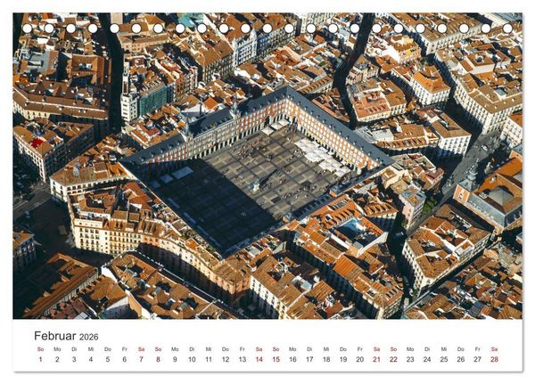 Produktbild: Madrid - Spaniens bezaubernde Hauptstadt. (Tischkalender 2026 DIN A5 quer), CALVENDO Monatskalender