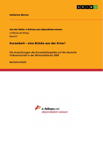 Produktbild: Kurzarbeit - eine Br&uuml;cke aus der Krise?
