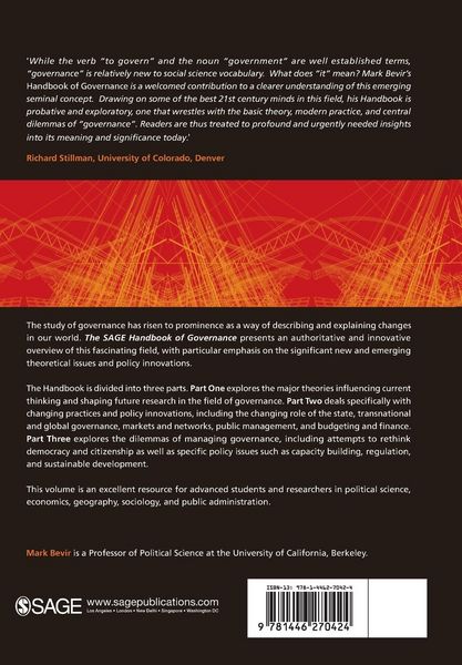 Produktbild: The SAGE Handbook of Governance