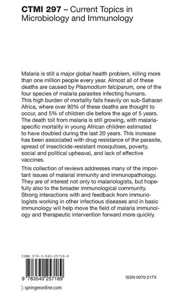 Produktbild: Immunology and Immunopathogenesis of Malaria