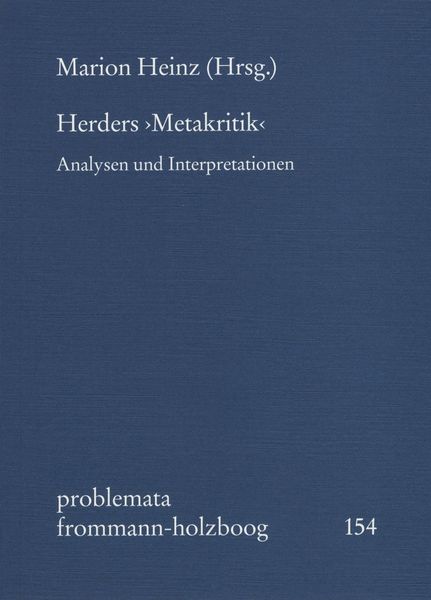 Produktbild: Herders 'Metakritik'