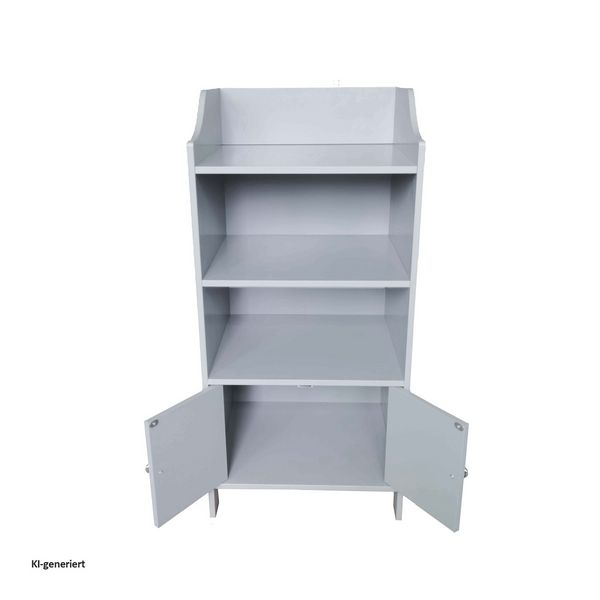 Produktbild: HTI-Living Badezimmerschrank mit Ablagen und T&uuml;ren Grau 41 x 85,5 x 36,5 cm