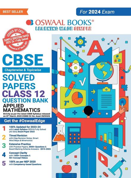 Oswaal CBSE Class 12 Applied Mathematics Question Bank 2023-24 Book