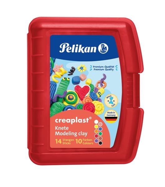 Produktbild: Pelikan Kinderknete Creaplast® 10 Farben im roten Etui, 240g