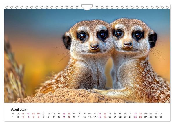 Produktbild: Erdm&auml;nnchen - klein, frech, neugierig (Wandkalender 2026 DIN A4 quer), CALVENDO Monatskalender
