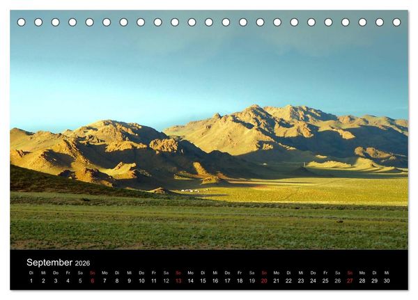 Produktbild: Einsame Mongolei (Tischkalender 2026 DIN A5 quer), CALVENDO Monatskalender