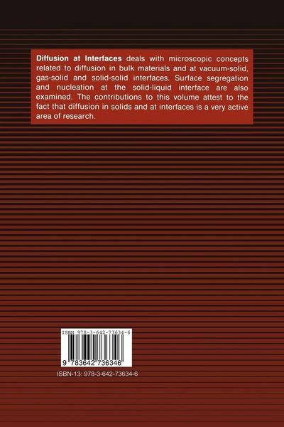 Produktbild: Diffusion at Interfaces: Microscopic Concepts