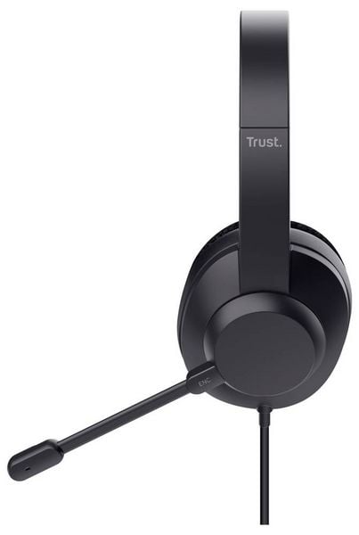 Produktbild: Trust Trust Ayda Max - Headset - On-Ear - kabelgebunden Kopfh&ouml;rer-Audiochip kabelgebunden Schwarz Noise Cancelling