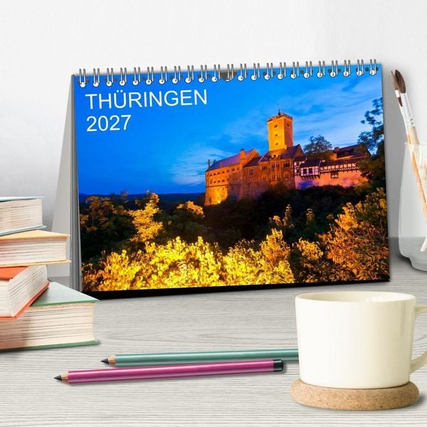 Produktbild: TH&Uuml;RINGEN 2027 (Tischkalender 2027 DIN A5 quer), CALVENDO Monatskalender