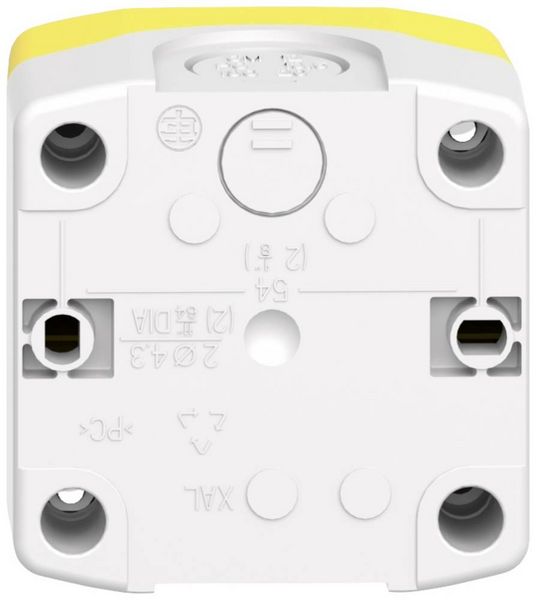 Produktbild: Schneider Electric XALK84W3BG Not-Aus/Not-Halt-Taster im Geh&auml;use, beleuchtbar 24 V 6 A 1 Schlie&szlig;er, 2 &Ouml;ffner IP66, IP67, IP69, IP69K 1 St.